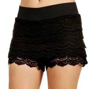 Jolt Black Lace Shorts